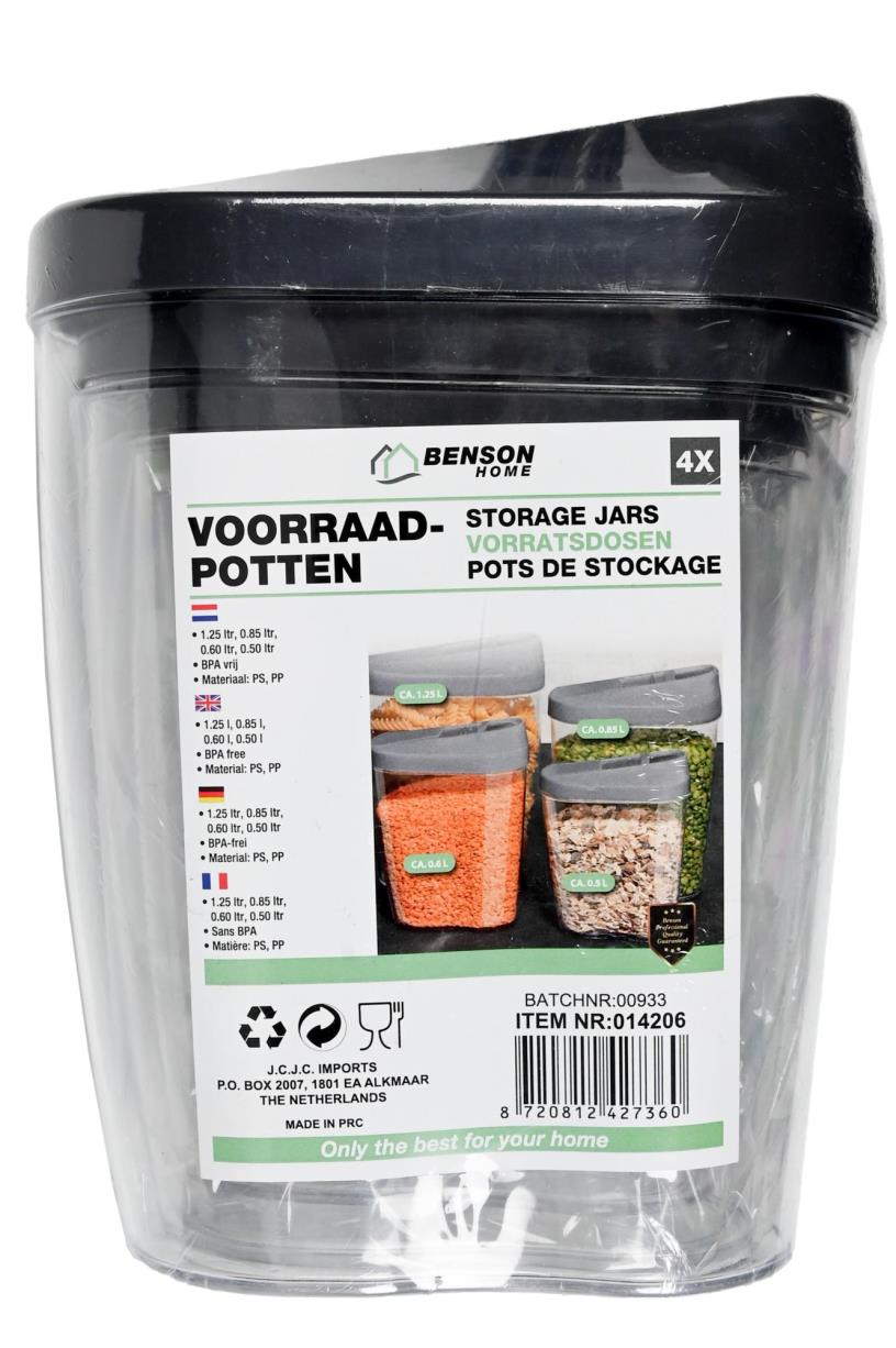 Pots de stockage 4 pcs