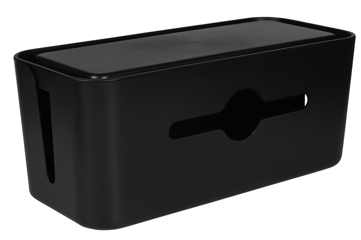 Cable management box 31 x 13.5 x 13 cm black