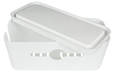 Kabelmanagementbox 31 x 13.5 x 13 cm wit