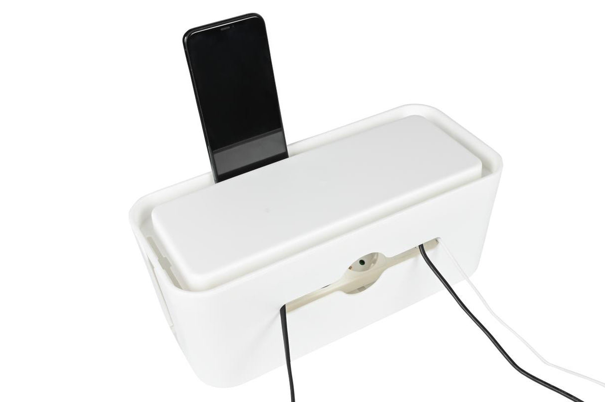 Kabelmanagementbox 31 x 13.5 x 13 cm wit