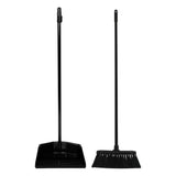 Brush and dustpan on handle action black