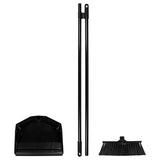 Brush and dustpan on handle action black