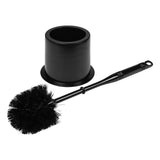 Toilet brush + holder black basic