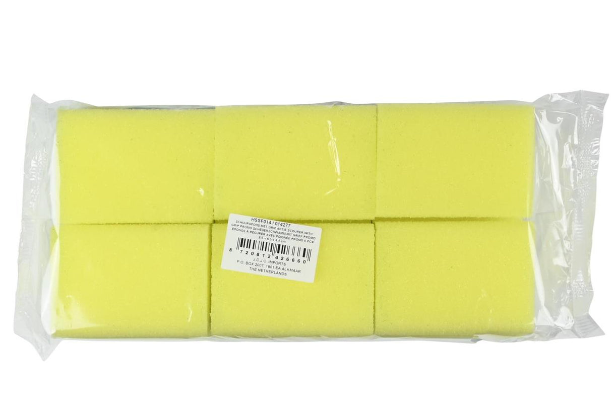 Scourer with grip promo 6 pcs