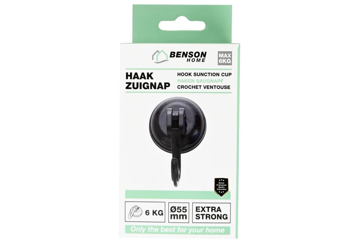 Hook suction cup Ø55 mm 6 kg black