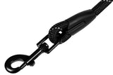 Dog leash round 12 mm x 150 cm black reflective
