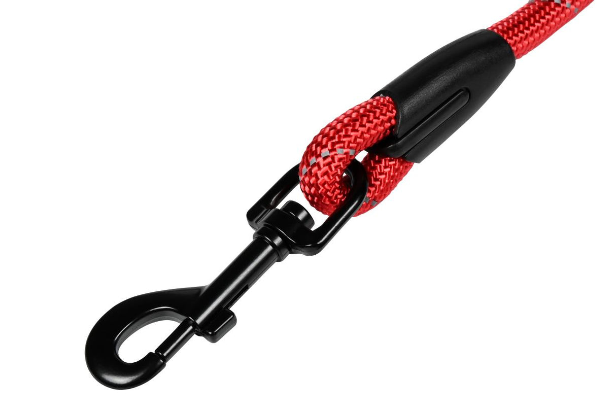 Dog leash round comfort 12 mm x 200 cm reflective mix