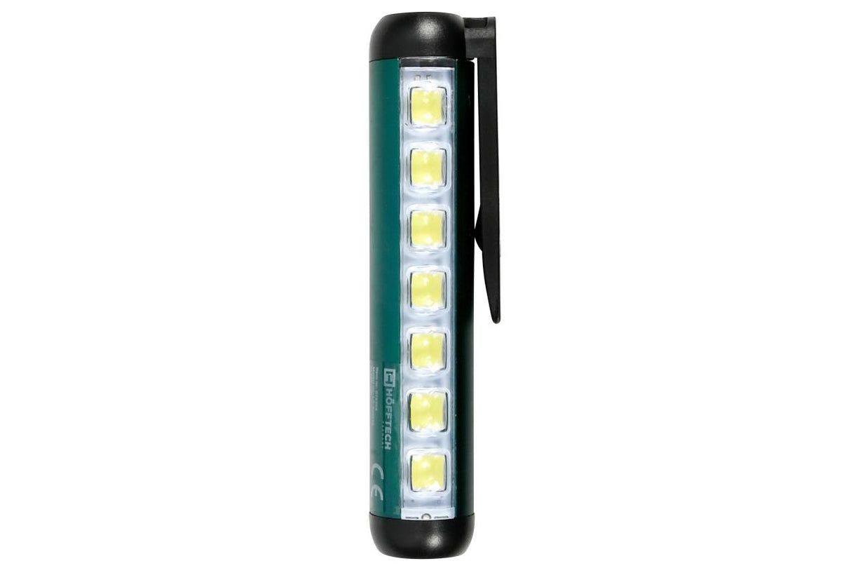 Walking/flashlight compact with magnetic clip display