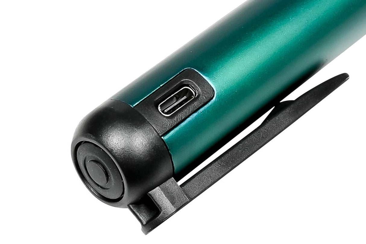 Walking/flashlight compact with magnetic clip display