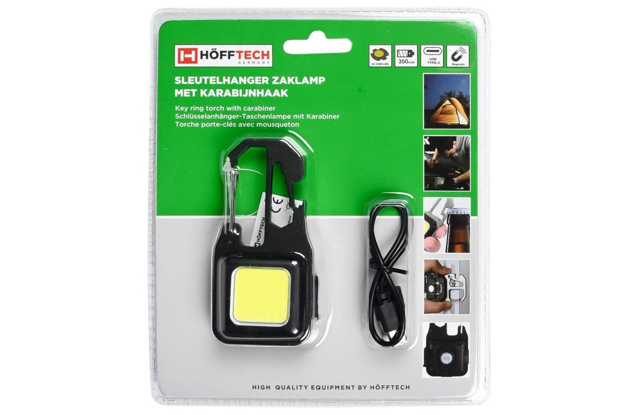 Sleutelhanger zaklamp met karabijnhaak