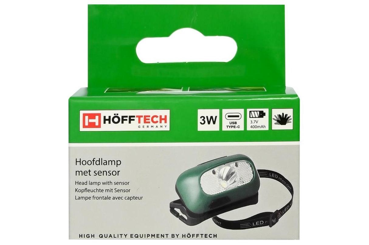 Lampe frontale avec capteur + rechargeable