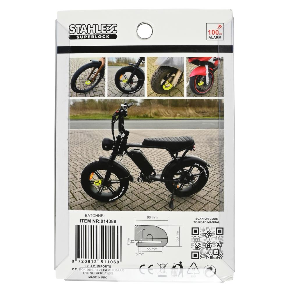 Disc brake lock alarm 7.0 mm