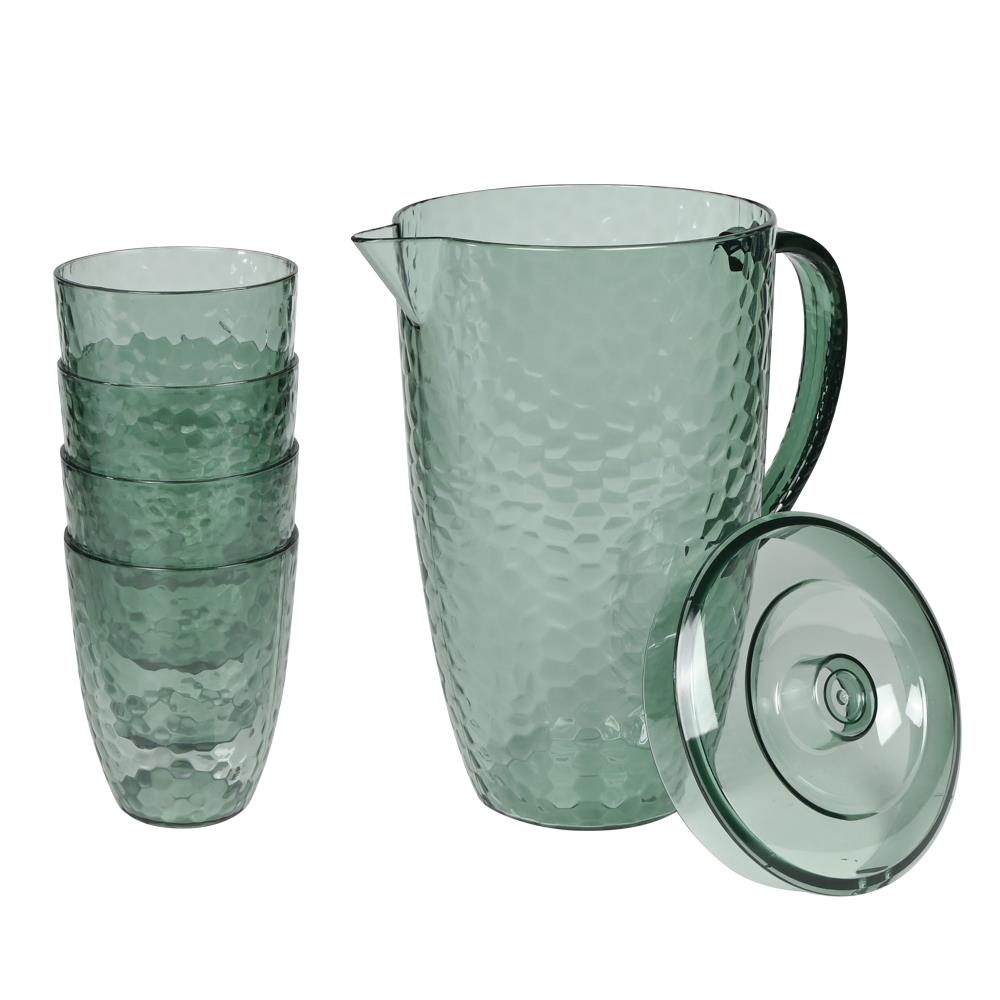 Pichet avec couvercle 2 ltr + 4 tasses 
