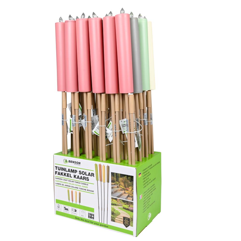 Garden light solar torch candle mix display