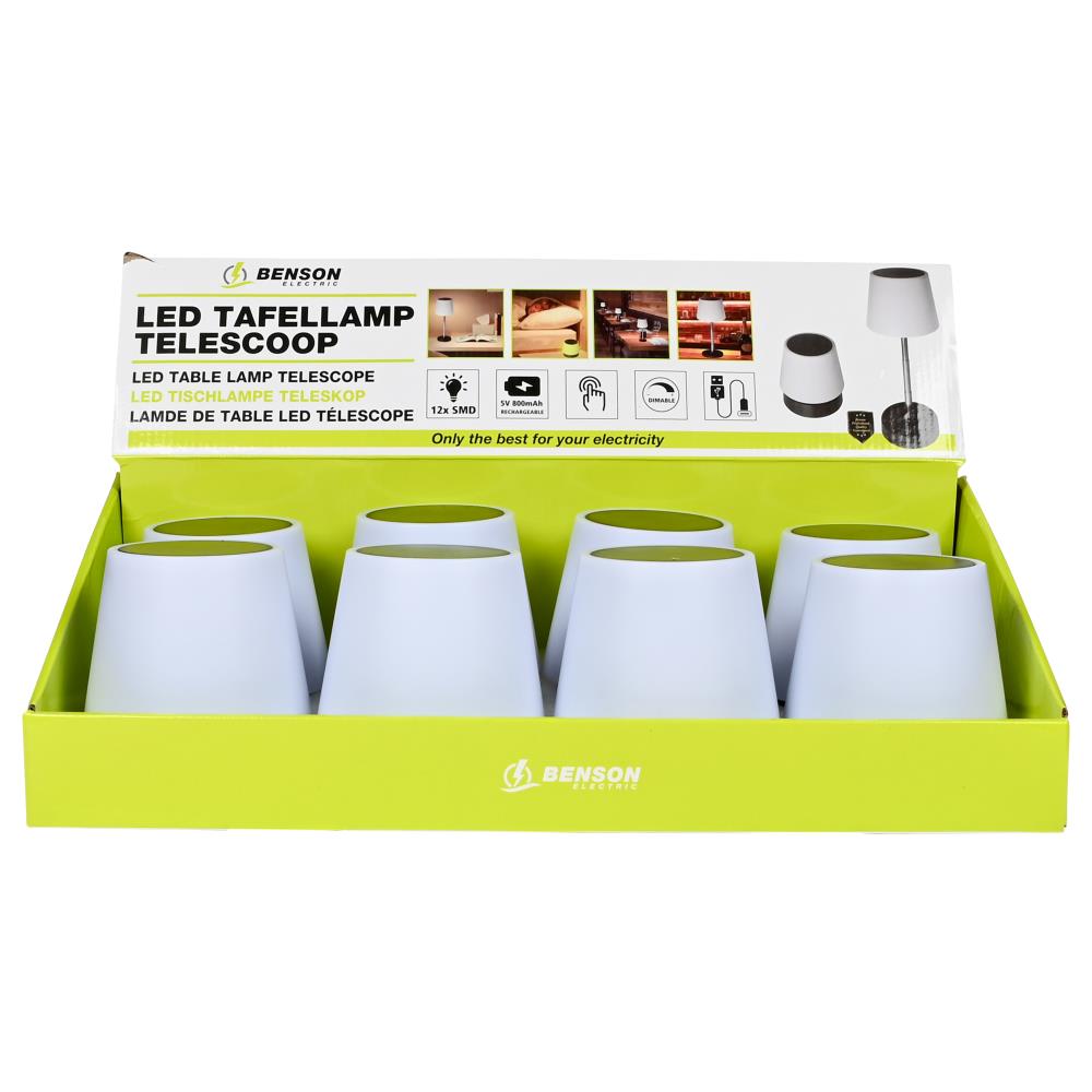 Lamde de table LED dimmable rechargeable télescope display