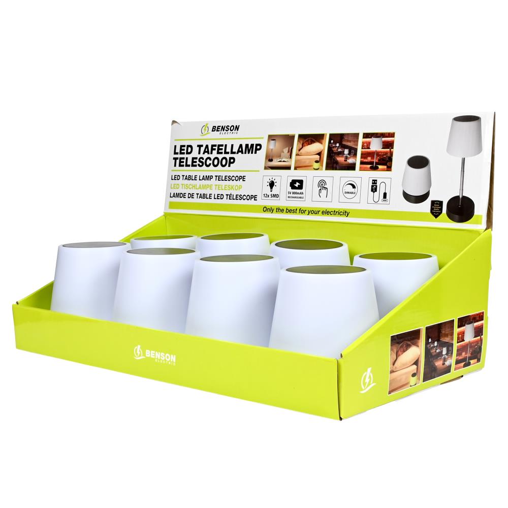 Lamde de table LED dimmable rechargeable télescope display