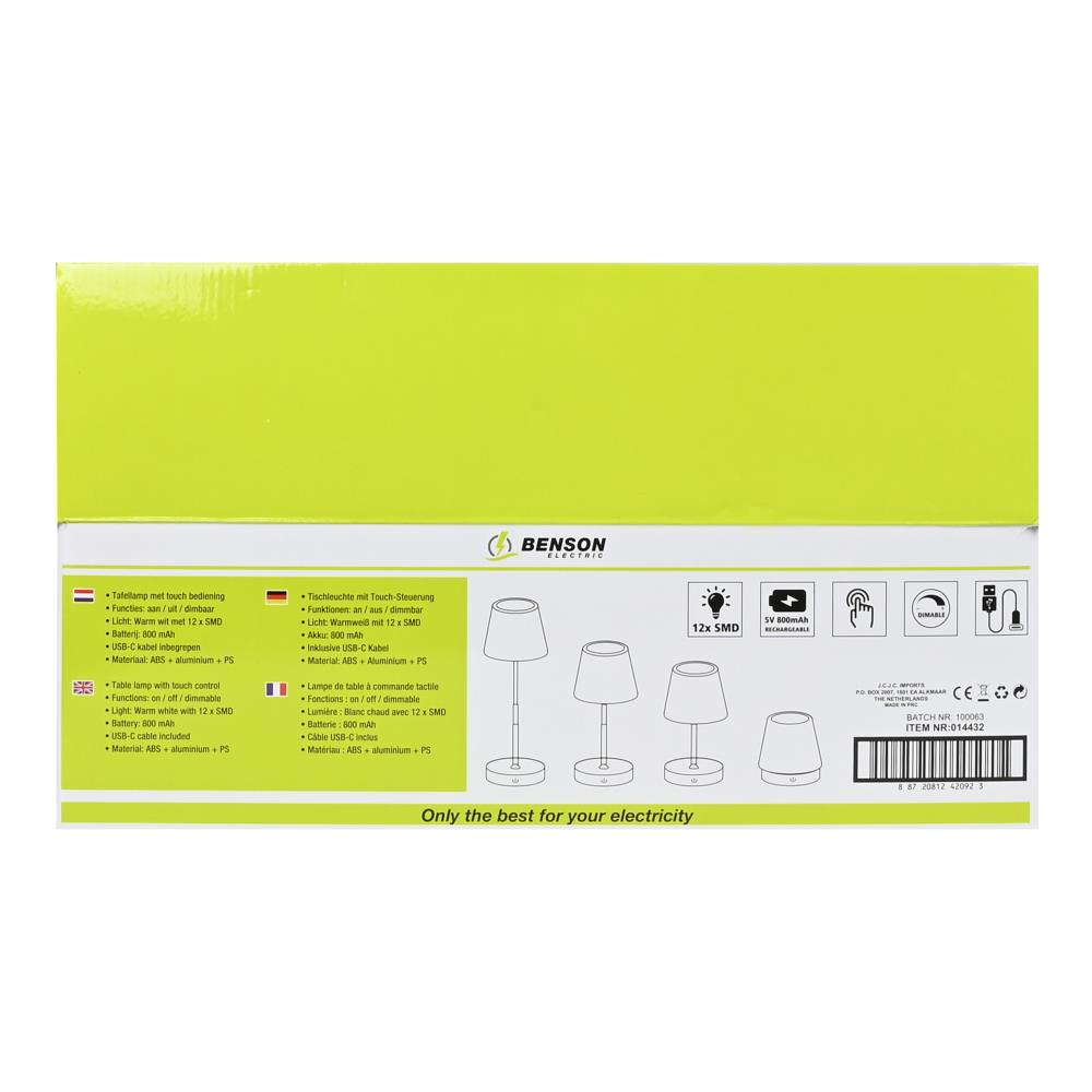 Lamde de table LED dimmable rechargeable télescope display