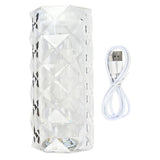 Lampe de table LED cristal rechargeable