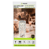 Lampe de table LED cristal rechargeable