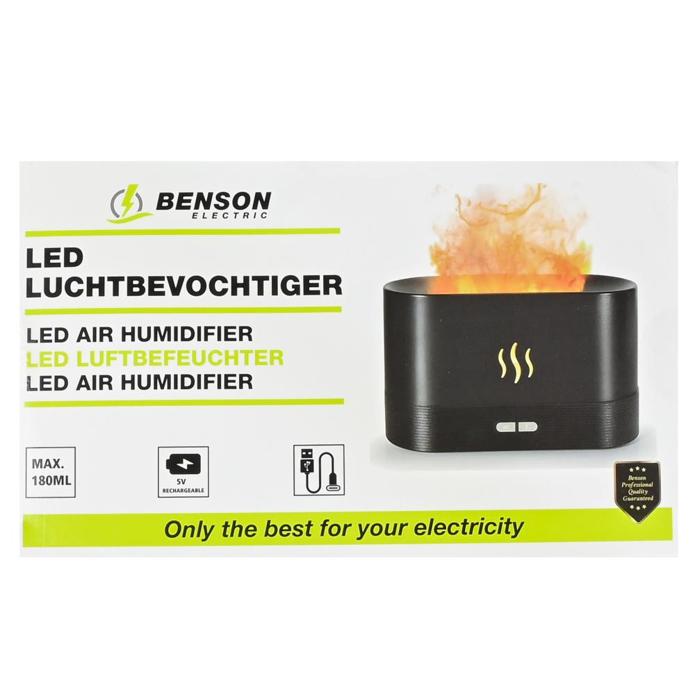 LED luchtbevochtiger met flame effect