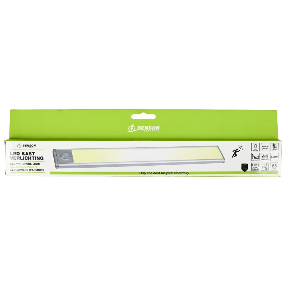 LED wardrobe light with PIR sensor