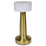 LED table lamp rechargeable dimmable touch gold display