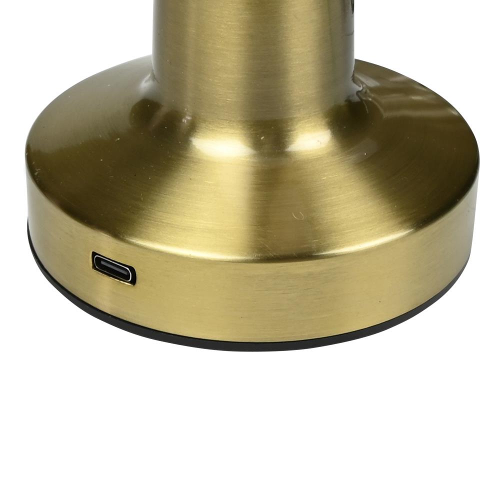 LED table lamp rechargeable dimmable touch gold display