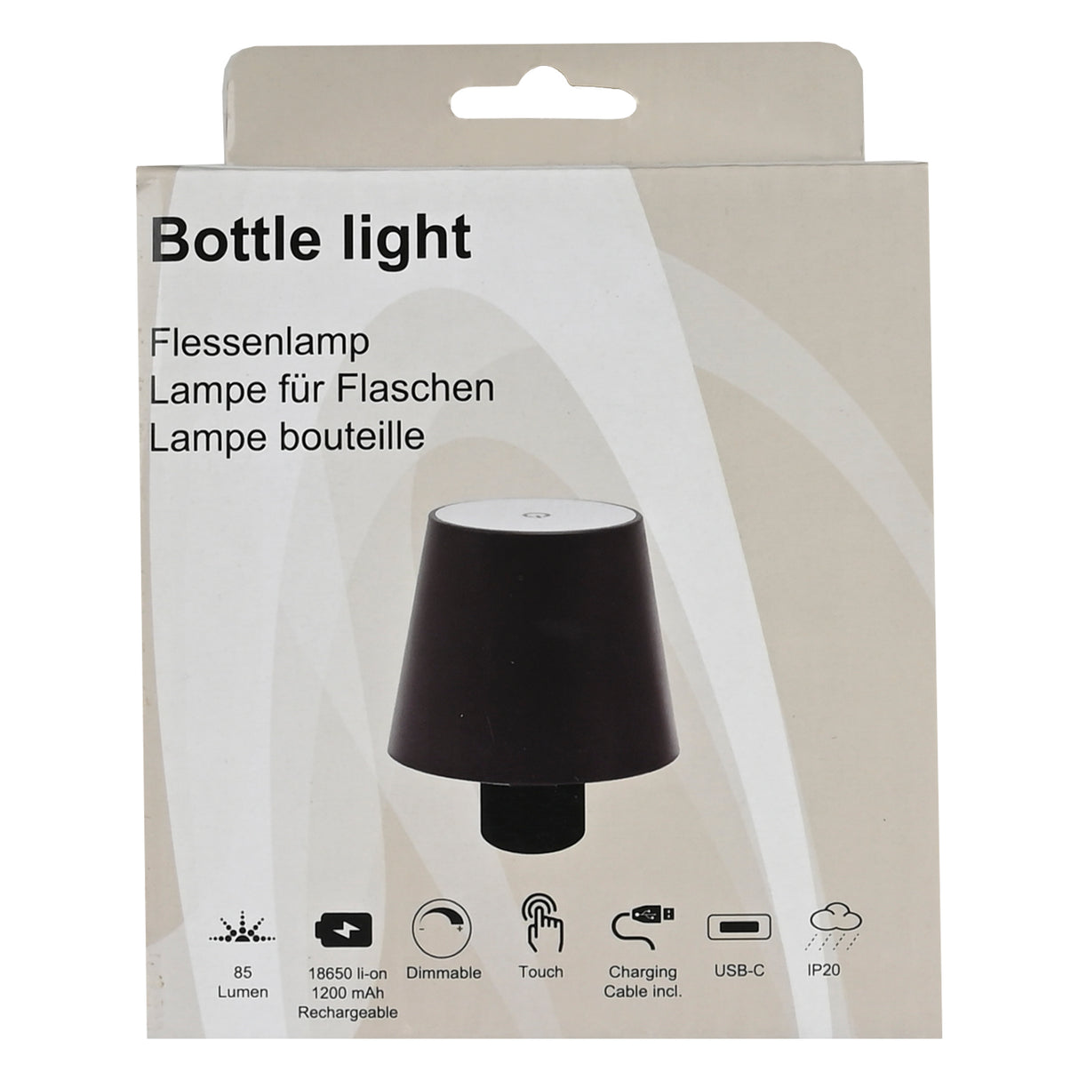 Lampe bouteille noir