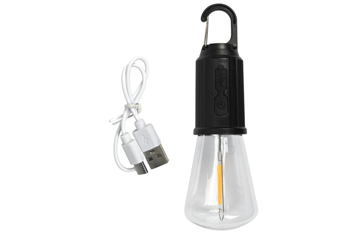 Campinglamp met karabijnhaak oplaadbaar