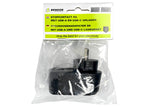 Socket with USB-A and USB-C charger black