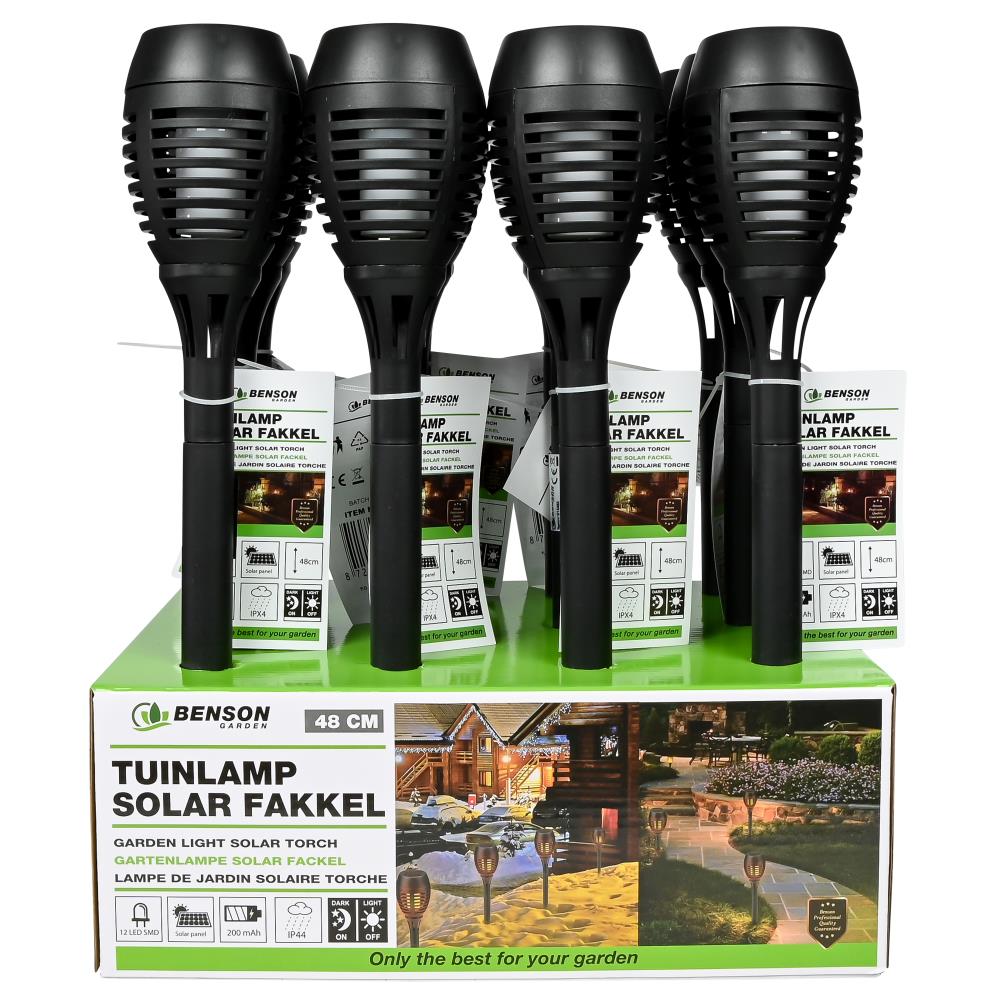 Gartenlampe Solar Fackel 48 cm display