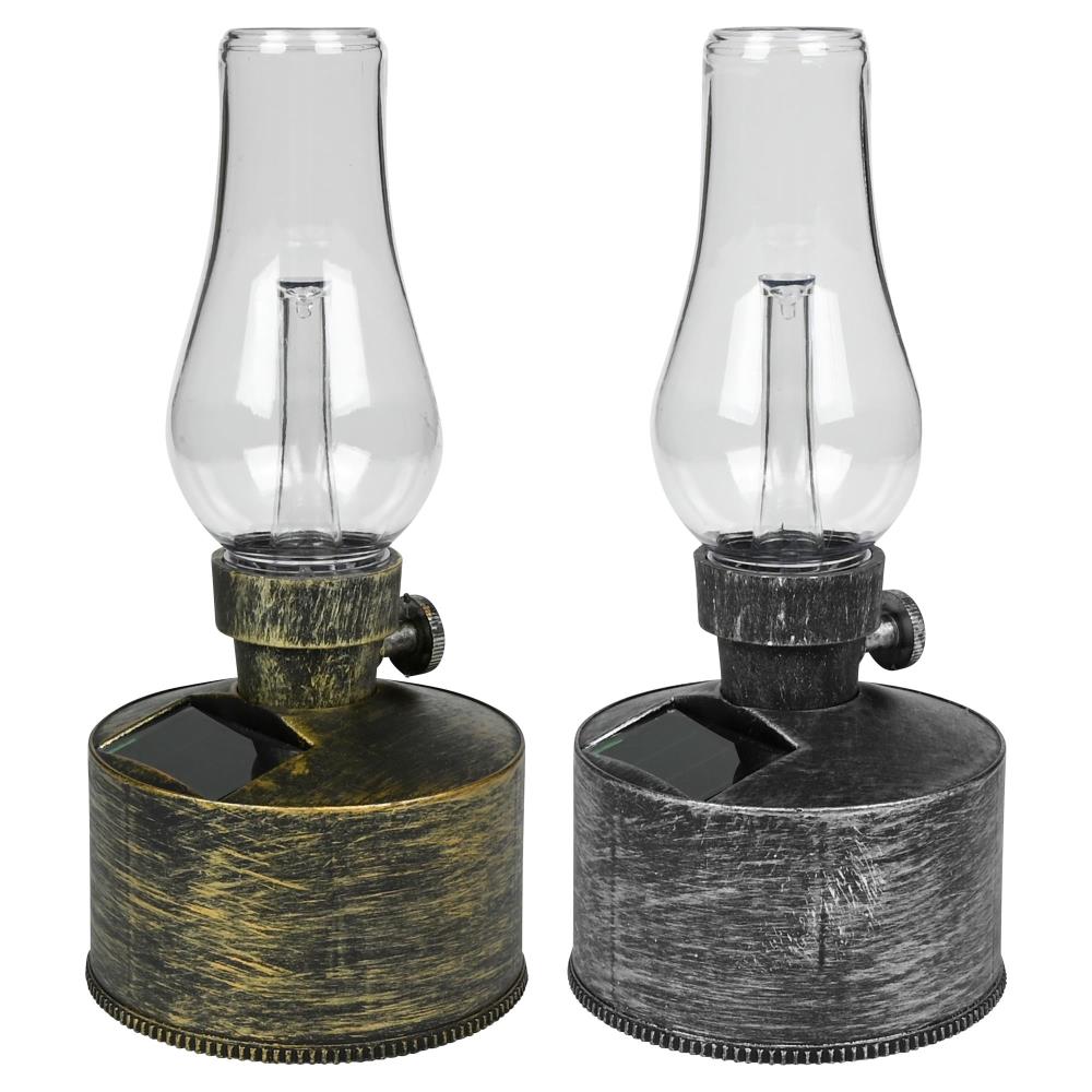 LED oil lamp solar with flame effect mix
