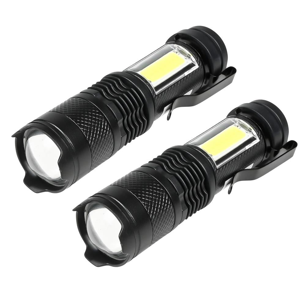 Taschenlampe COB wiederaufladbar 2-tlg