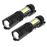 Taschenlampe COB wiederaufladbar 2-tlg