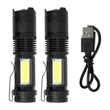 Taschenlampe COB wiederaufladbar 2-tlg