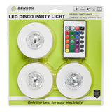 LED disco party licht met afstandsbediening 3 dlg