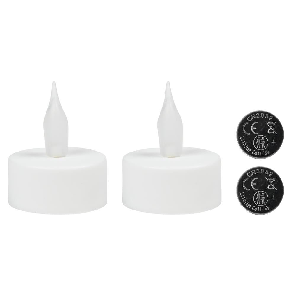 LED bougie chauffe-plat effet de flamme 2 pcs