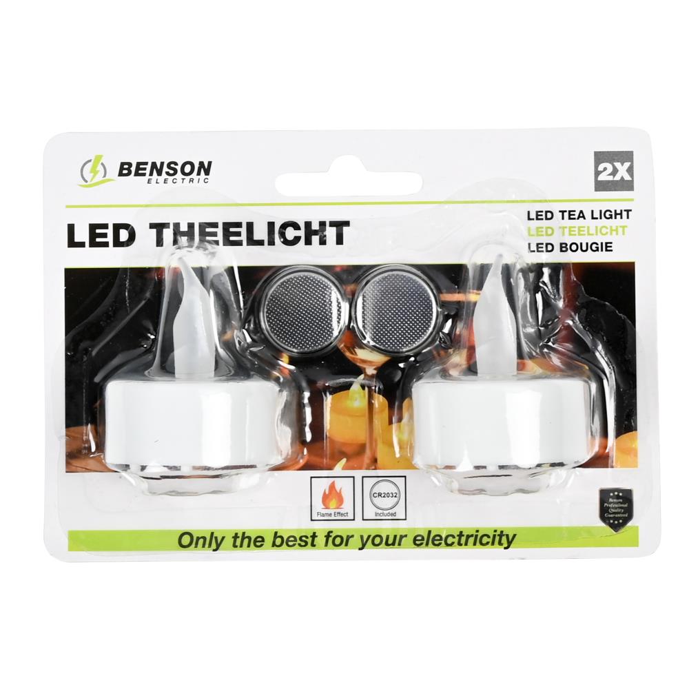 LED bougie chauffe-plat effet de flamme 2 pcs