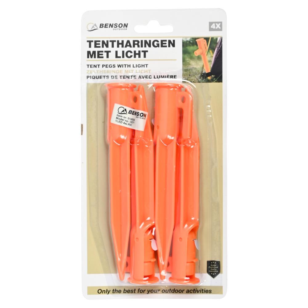 Tent pegs with light 4 pcs