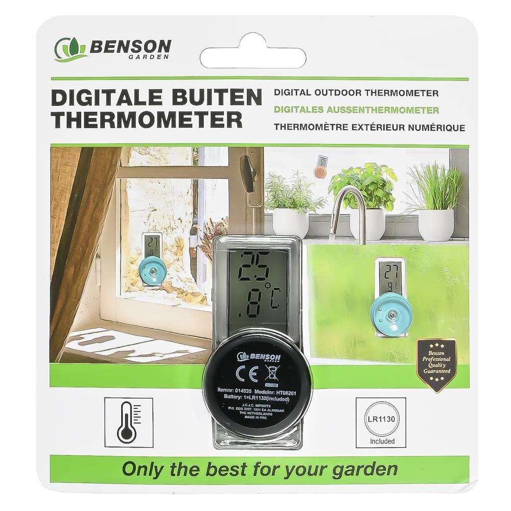 Digital outdoor thermometer with suction cup