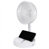 Fan foldable and rechargeable white