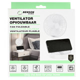Fan foldable and rechargeable white
