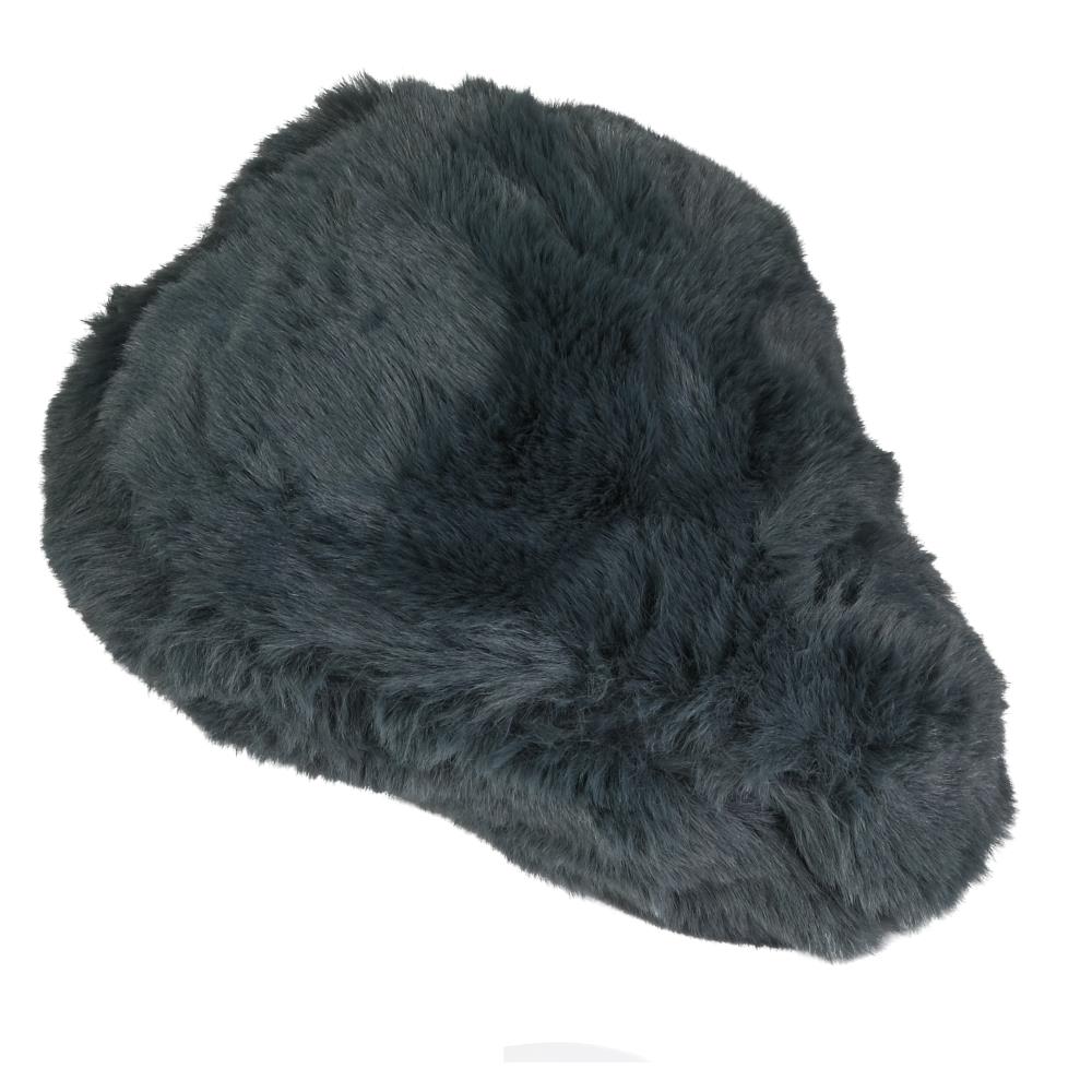 Couvre-selle fourrure extra douce gris