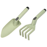 Tuingereedschap set 2 dlg kunststof groen