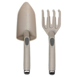Tuingereedschap set 2 dlg kunststof beige