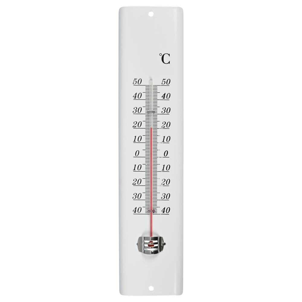 Thermometer metal white 30 cm