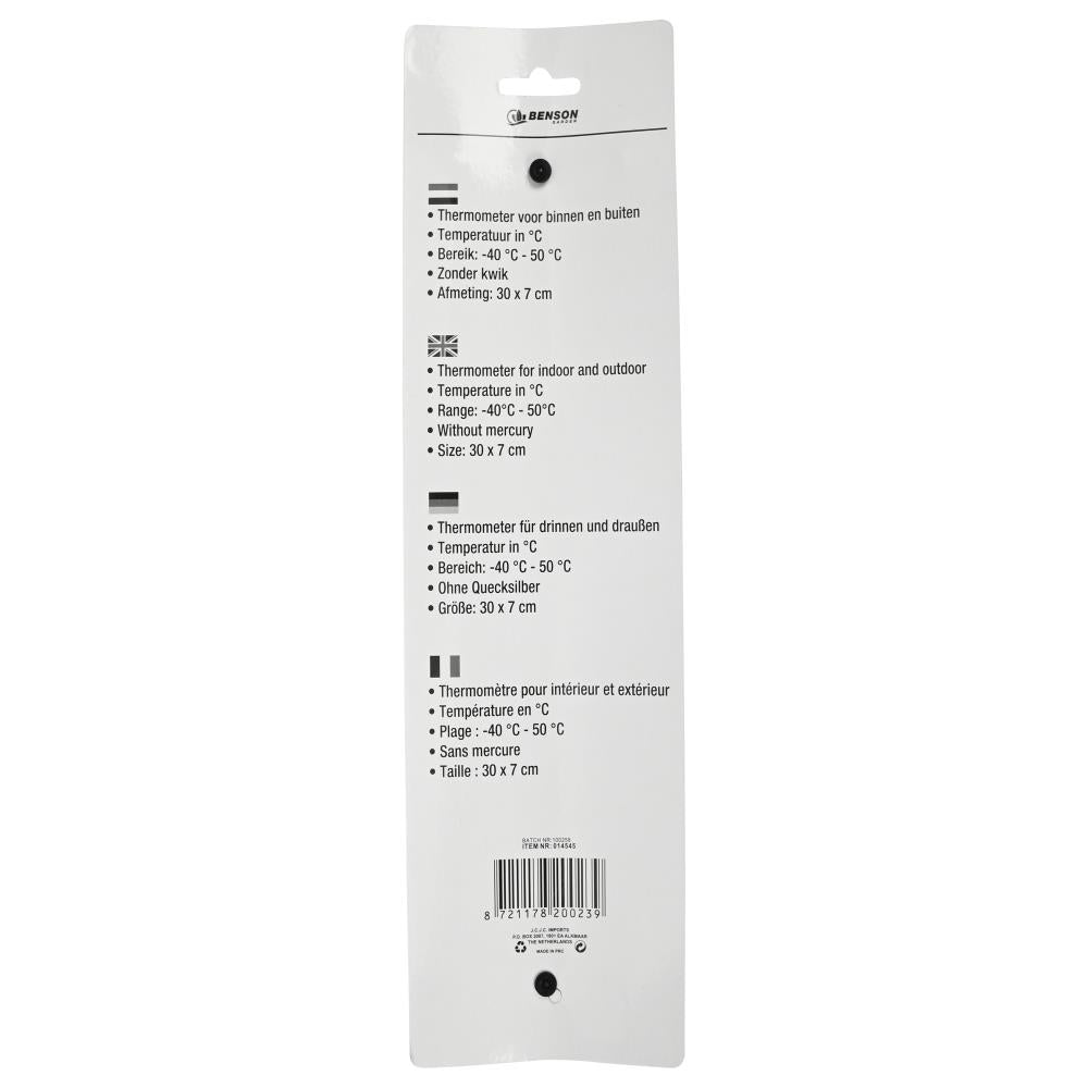 Thermometer metal white 30 cm