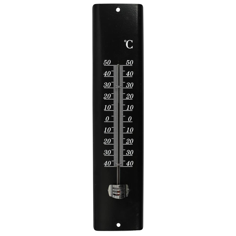 Thermometer metal black 30 cm