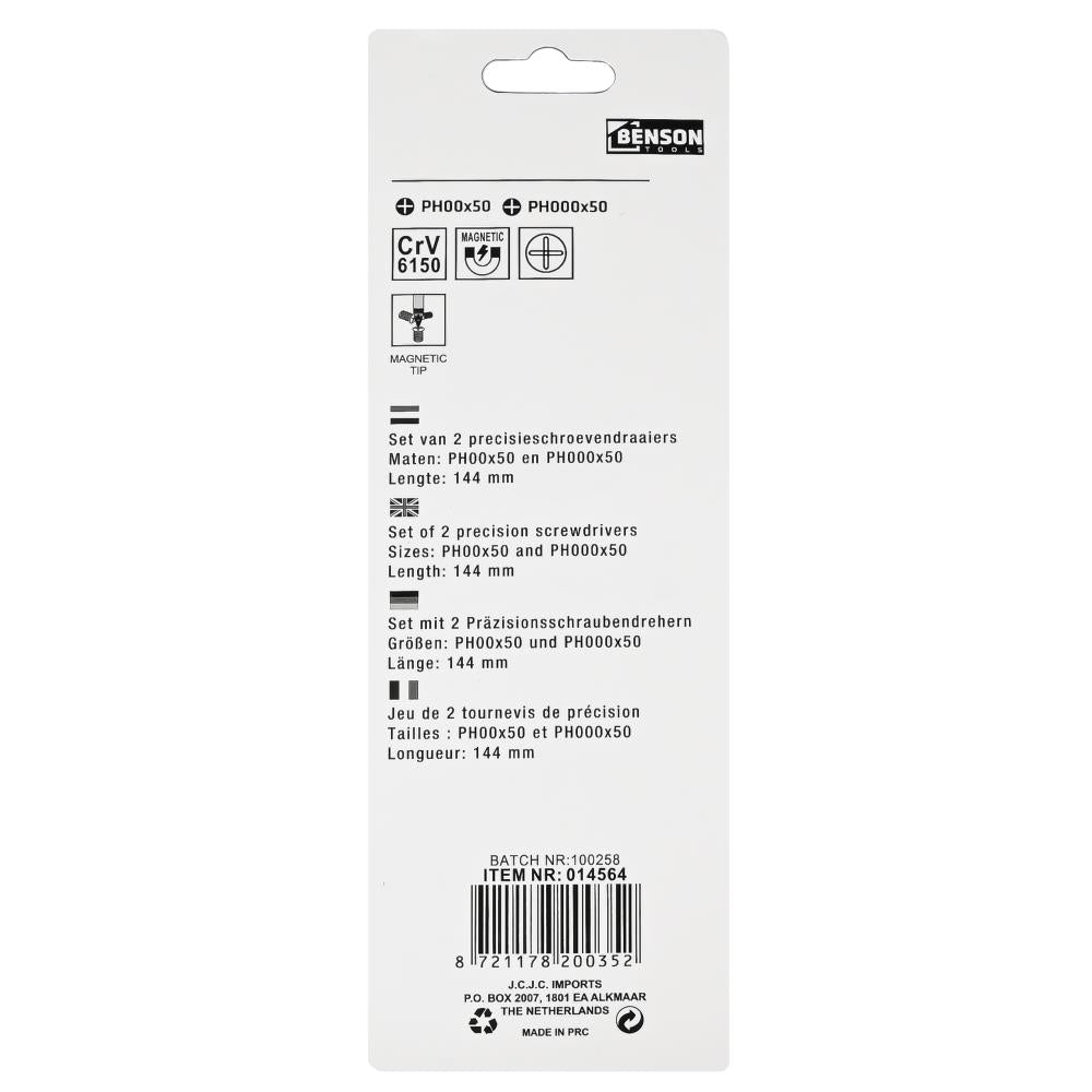 Jeu de tournevis précision 2 pcs Kreuz