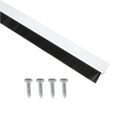 Tochtstrip borstel 100 cm aluminium zilver